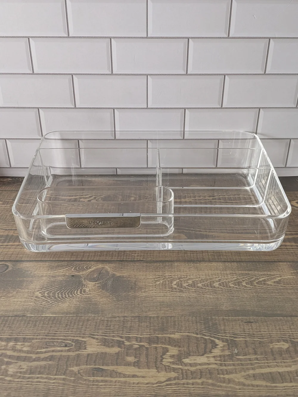 Clear Acrylic Bathroom Organizer Tray Makeup Organizer